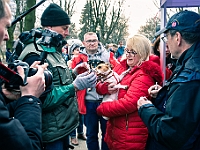 Adoptuj Warszawiaka  Warszawa, Park Skaryszewski, 24 lutego 2019 r. Wydarzenie promujące wśród mieszkańców Warszawy adopcję bezdomnych zwierząt. : na paluchu, adoptuj warszawiaka, bezdomne zwierzęta, park skaryszewski, schonisko dla zwierząt.