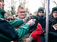 Adoptuj Warszawiaka  Warszawa, Park Skaryszewski, 24 lutego 2019 r. Wydarzenie promujące wśród mieszkańców Warszawy adopcję bezdomnych zwierząt. : na paluchu, adoptuj warszawiaka, bezdomne zwierzęta, park skaryszewski, schonisko dla zwierząt.