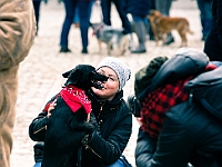 Adoptuj Warszawiaka  Warszawa, Park Skaryszewski, 24 lutego 2019 r. Wydarzenie promujące wśród mieszkańców Warszawy adopcję bezdomnych zwierząt. : na paluchu, adoptuj warszawiaka, bezdomne zwierzęta, park skaryszewski, schonisko dla zwierząt.