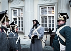 Pałac Pod Blachą  Warszawa, 16 lutego 2013 r. Pałac pod Blachą. Zdjęcia z inscenizacji upamiętniającej powrotu wojsk polskich z kampanii 1812 (powrót Orłów) imprezy rekonstrukcyjnej zorganizowanej przez Stowarzyszenie 2 Pułku Piechoty Księstwa Warszawskiego. : Pałac Pod Blachą, pałac, Zamek Królewski, Warszawa, wojsko napoleońskie, inscenizacja, pokój sypialny, kancelaria wojenna, westybul główny, kancelaria sztabowa, dziedziniec zamkowy, salon, medal, sypialnia księcia, westybul głowny, schody pałacowe, dziedziniec pałacowy, warta, żołnierz, żołnierze, Księstwo Warszawskie, 2 pułk piechoty Księstwa Warszawskiego